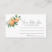 柑橘類オレンジ – 日付ナイトアイディア\日付jar エンクロージャーカード (正面)