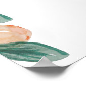 柑橘類オレンジmom-osaバーベビーシャワーサイン ポスター (角)