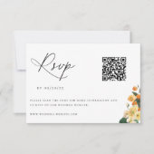 柑橘類オレン結婚ジフローラのQRコード 出欠カード (正面)