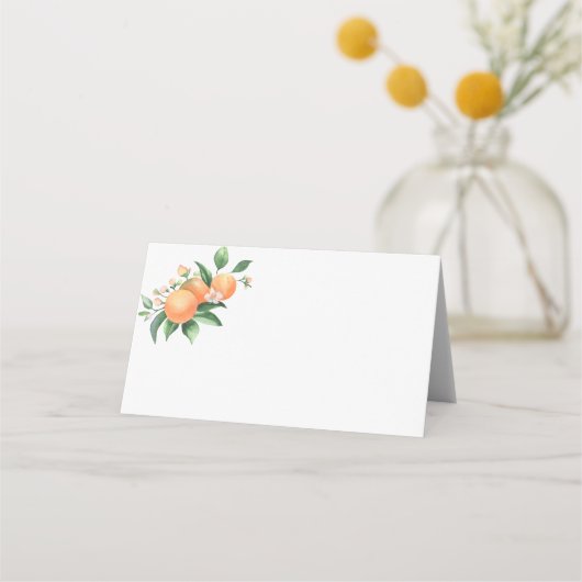 柑橘類オレン結婚ジ – 's プレイスカード (裏面)