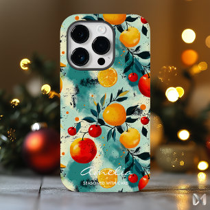柑橘類カラフルと果実を使ったフルーツパターン Case-Mate iPhone 14 PROケース