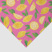 柑橘類カラフルレモンのフルーツパターン 薄葉紙 (詳細)