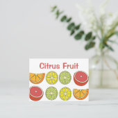 柑橘類カラフル熱帯栄養 名刺 (スタンド正面)