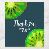 柑橘類キウイフルーツモダンス感謝していスライス ワインラベル (シングルラベル)