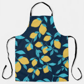 柑橘類シンプル:レモンを青に。 エプロン (正面)