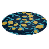 柑橘類シンプル：レモンを青に。 カッティングボード (角)