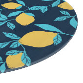 柑橘類シンプル：レモンを青に。 カッティングボード (角)