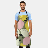 柑橘類シームレスパターン エプロン (着用した状態)