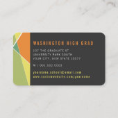 柑橘類スタイリッシュ幾何学線モダン写真研究科 コーリングカード (裏面)