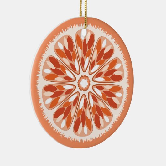 柑橘類スライスオレンジ セラミックオーナメント (右)