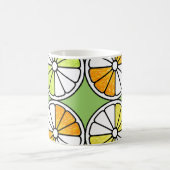 柑橘類スライス果実、夏のシームレス。 コーヒーマグカップ (中央)