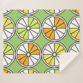 柑橘類スライス果実、夏のシームレス。 シェルパブランケット (正面(横))