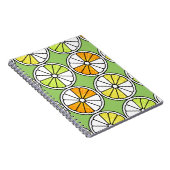 柑橘類スライス果実、夏のシームレス。 ノートブック (右側)