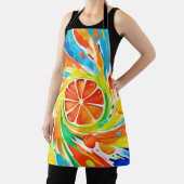 柑橘類スワーリングスプラッシュデザイン エプロン (インサイチュ)