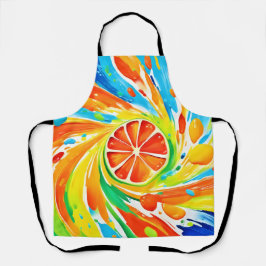 柑橘類スワーリングスプラッシュデザイン エプロン