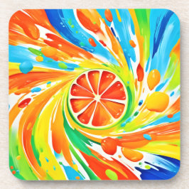 柑橘類スワーリングスプラッシュデザイン コースター