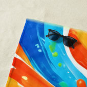 柑橘類スワーリングスプラッシュデザイン ビーチタオル (インサイチュ)