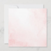 柑橘類テーマフルーツピンクフローラブライダルシャワー 招待状 (裏面)