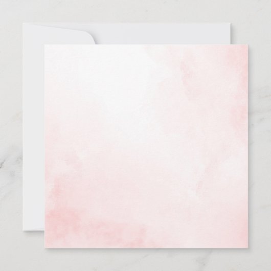 柑橘類テーマフルーツピンクフローラブライダルシャワー 招待状 (裏面)