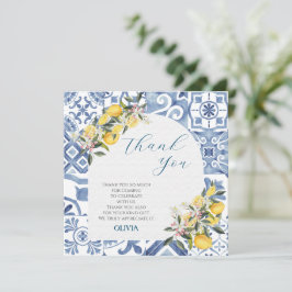 柑橘類テーマベビーシャワー サンキューカード