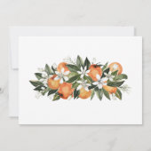 柑橘類テーマ素朴ブライダルシャワー招待 招待状 (裏面)