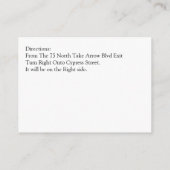 柑橘類トロピカルスパウェディングレセプションカード エンクロージャーカード (裏面)