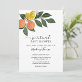柑橘類バーチャルベビーシャワー 招待状 (スタンド正面)