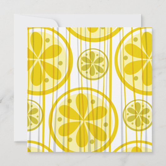 柑橘類パターン招待状 招待状 (裏面)