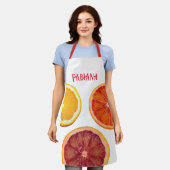 柑橘類パーソナライズされた果実 エプロン (着用した状態)