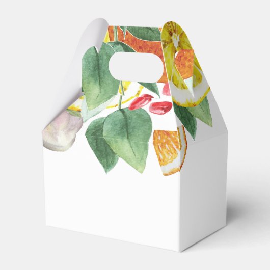 柑橘類パーソナライズされた結婚式の引き出物 フェイバーボックス (裏面サイド)