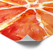 柑橘類フルーツウォーターカラーアートプリントポスター ポスター (角)