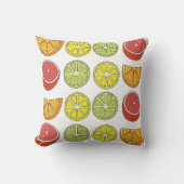 柑橘類フルーツカラフルトロピカル クッション (正面)