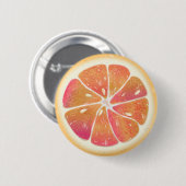 柑橘類フルーツグレープフルーツスライス 缶バッジ (正面&裏面)