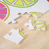 柑橘類フルーツスライスグレープフルーツレモンオレンジライム ジグソーパズル (側面)