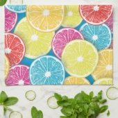 柑橘類フルーツスライスポップ・アートのアート キッチンタオル (折り畳み)