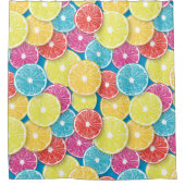 柑橘類フルーツスライスポップ・アートのアート シャワーカーテン (正面)