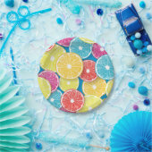 柑橘類フルーツスライスポップ・アートのアート ペーパープレート (パーティー)