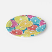 柑橘類フルーツスライスポップ・アートのアート ペーパープレート (アングル)