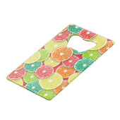 柑橘類フルーツスライスポップ・アートの第2条 クレジットカード栓抜き (正面アングル)