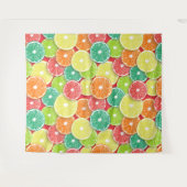 柑橘類フルーツスライスポップ・アートの第2条 タペストリー (正面(横))