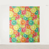 柑橘類フルーツスライスポップ・アートの第2条 タペストリー (正面)