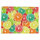 柑橘類フルーツスライスポップ・アートの第2条 ラージペーパーバッグ (裏面)