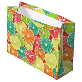 柑橘類フルーツスライスポップ・アートの第2条 ラージペーパーバッグ (正面アングル)