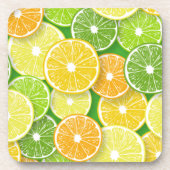 柑橘類フルーツスライスポップ・アートの第3条 コースター (正面)