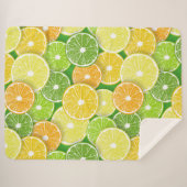 柑橘類フルーツスライスポップ・アートの第3条 シェルパブランケット (正面(横))