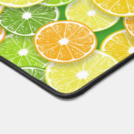 柑橘類フルーツスライスポップ・アートの第3条 デスクマット (コーナー)