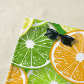 柑橘類フルーツスライスポップ・アートの第3条 ビーチタオル (インサイチュ)