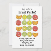 柑橘類フルーツパーティー 招待状 (正面)