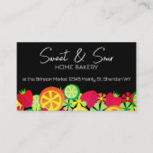 柑橘類フルーツベーキングベーカリー料理 名刺 (正面)