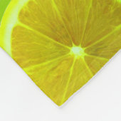 柑橘類フルーツレモン&ライムパターンパーソナライズされた- フリースブランケット (角)